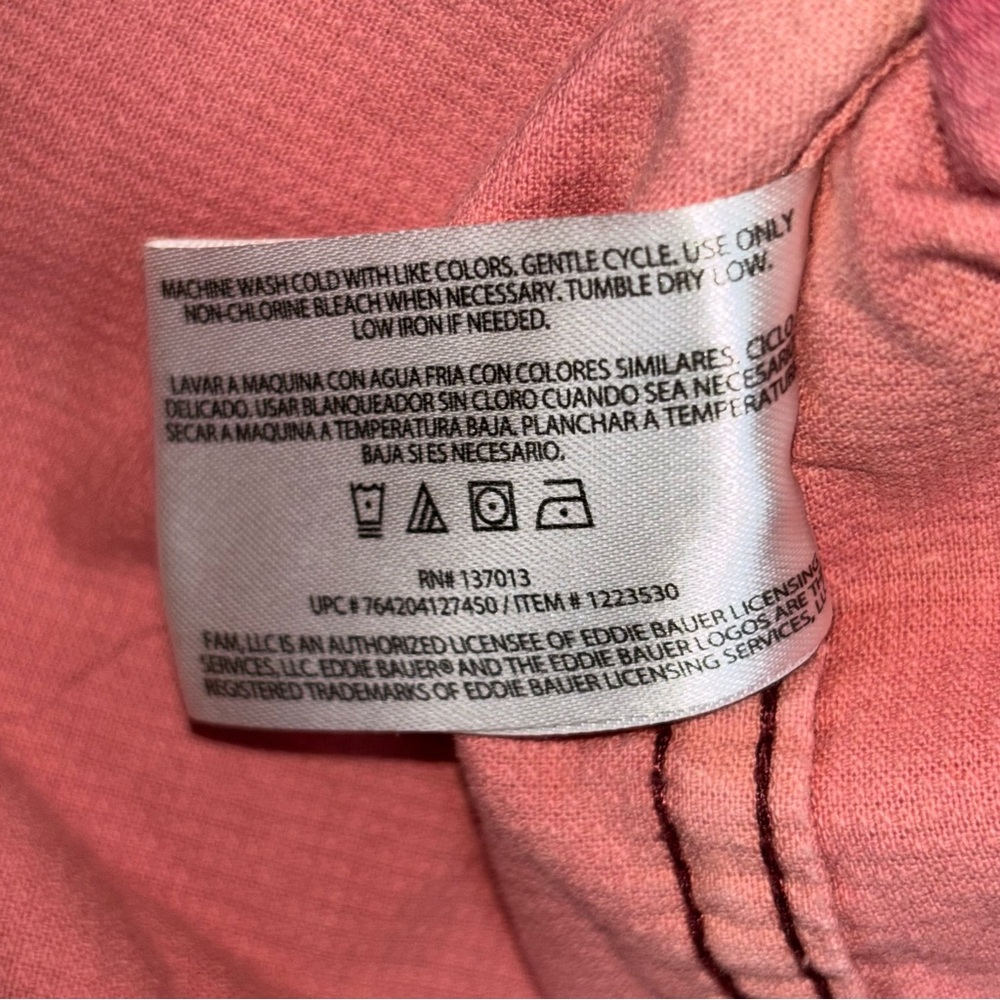 Eddie Bauer Corduroy Shirt Size Large Red - Picture 9 of 9